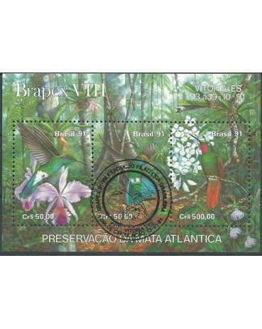 1991 B88 BRAPEX 91  PRESERVAÇÃO DA MATA ATLÂNTICA  1991 -  CBC VITÓRIA - ES - SEM USO  8191